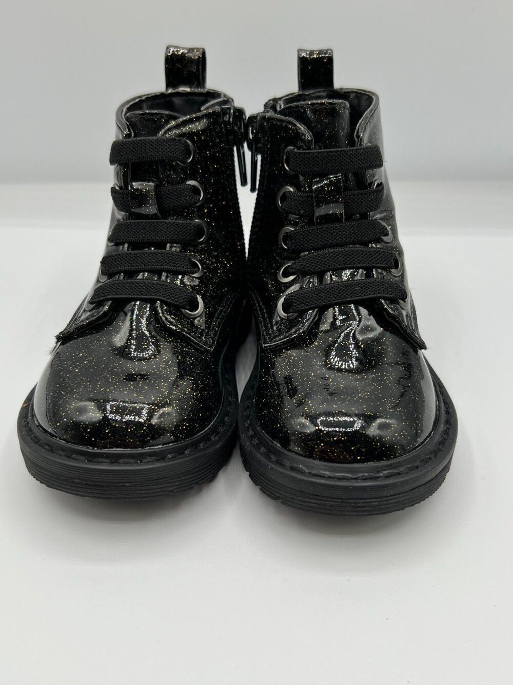 Thereabouts TH Lil Reese Glitter Combat Boots Toddler Girls Black 5M NWT
